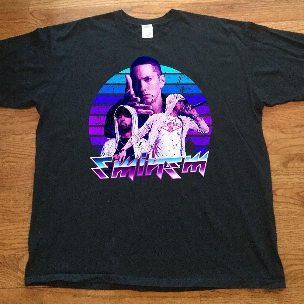 Eminem Hip Hop Style Graphics Shirt - Unisex Black T-Shirt
